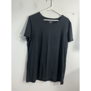 Womans Amazon Essentials XL Black Crew Neck Short Sleeve Pullover T Shirt